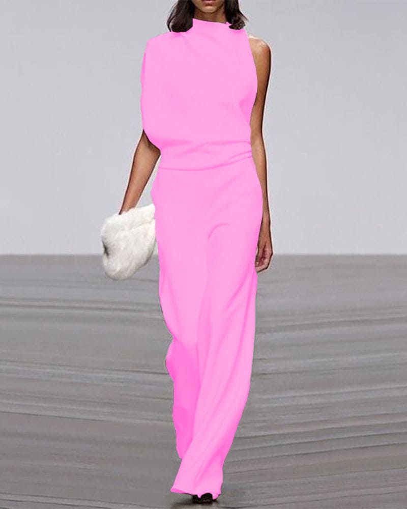 Isabel | Elegante jumpsuit met opstaande kraag