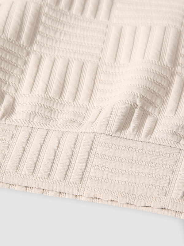 Kyle | Geometrische textuur losvallende hoodie