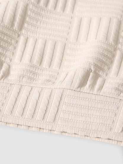 Kyle | Geometrische textuur losvallende hoodie