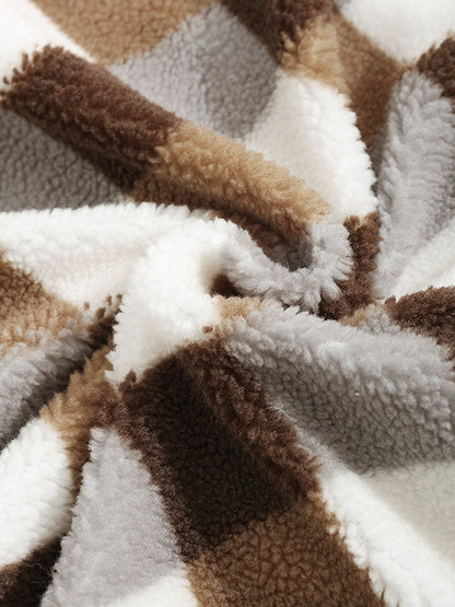 Gabor | Klassieke geruite pluizige jas