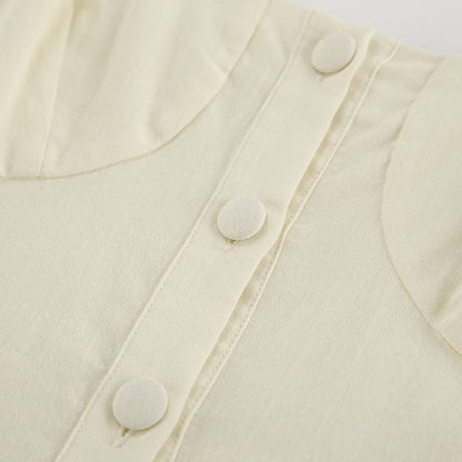 Cameron | Vierkante hals knoop naar beneden losse romper