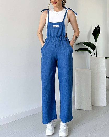 Zuri | Casual all-match jumpsuit met vetersluiting
