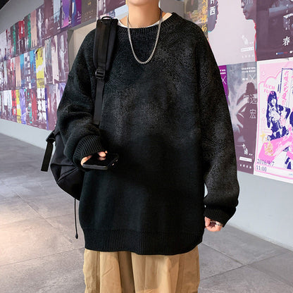 Barron | Trendy oversized trui met paisleyprint met kleurverloop