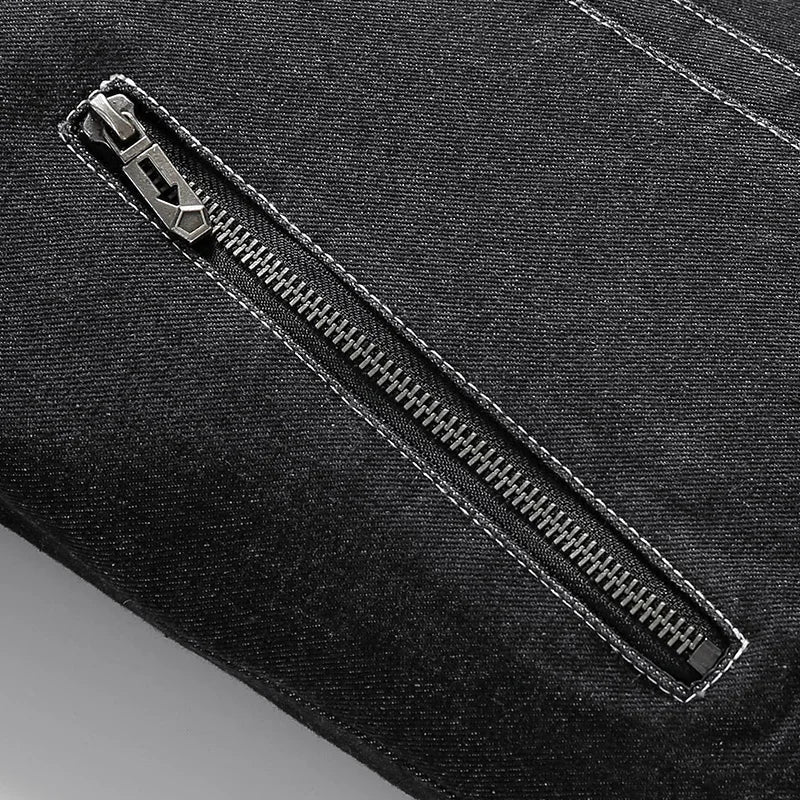 Espen | Vintage denim jack met fleece voering en kraag