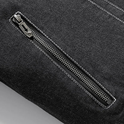 Espen | Vintage denim jack met fleece voering en kraag