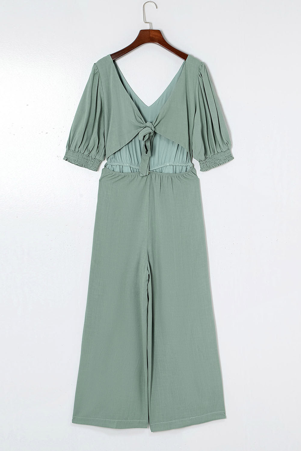 Lydia | Jumpsuit met pofmouwen en V-hals - Sierlijk en comfortabel