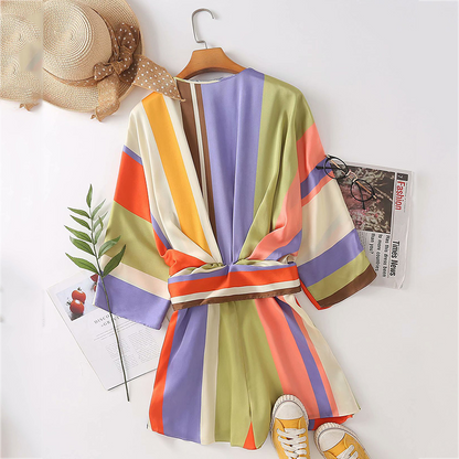 Ansley - Gestreepte losse romper