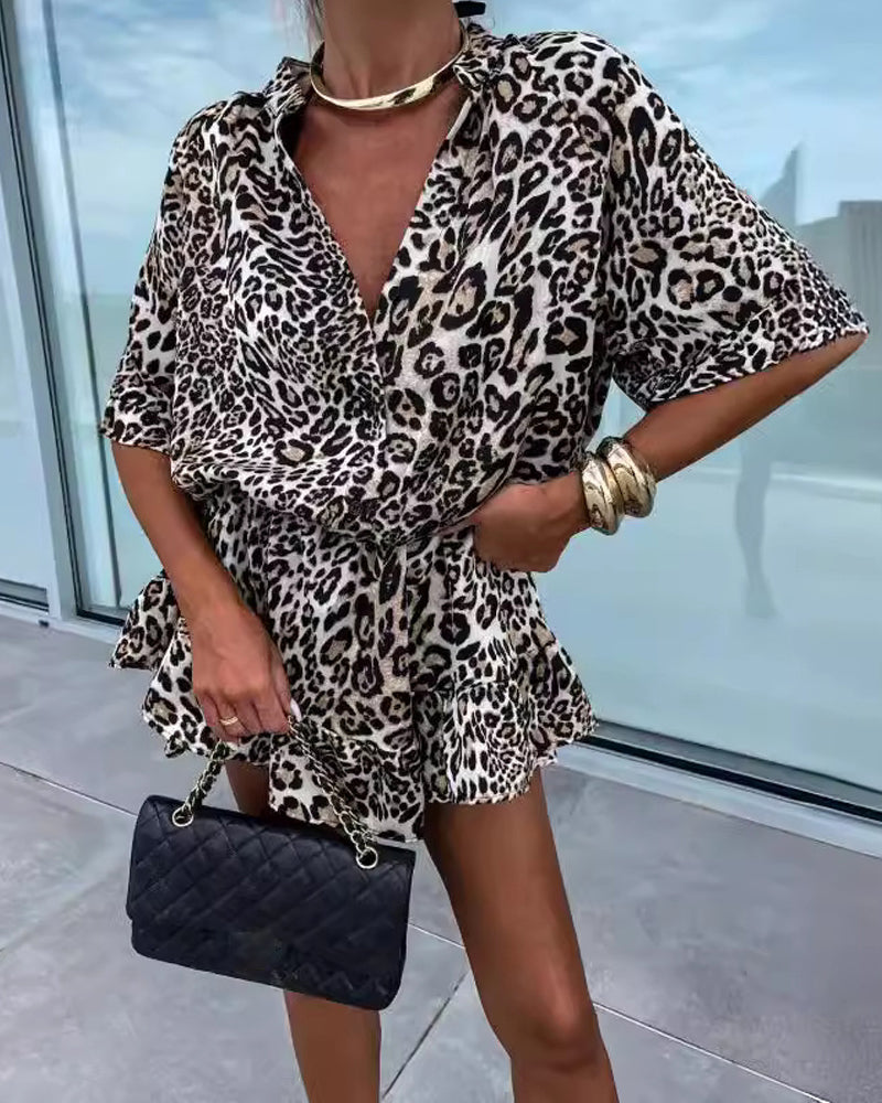 Georgina | Modieuze romper met luipaardprint