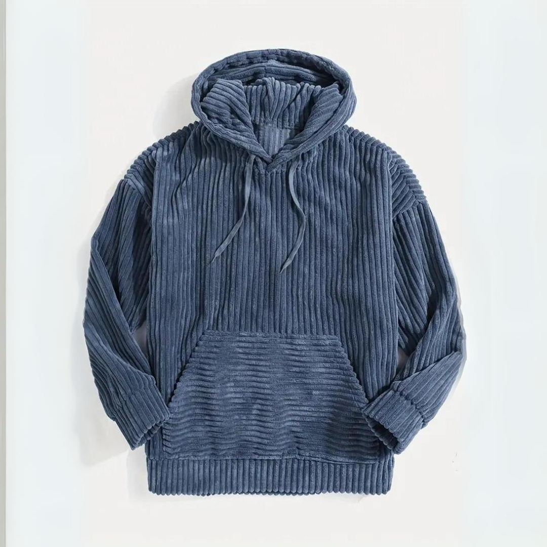 Morten | Klassiek gekleurde Corduroy Hoodie voor mannen