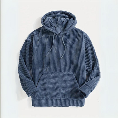 Morten | Klassiek gekleurde Corduroy Hoodie voor mannen