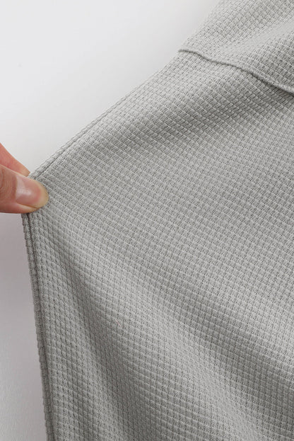 Evanka | Wafel Textuur Cargo Zak Jogger Broek