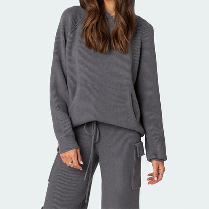 Corina | Stijlvolle trui met capuchon tweedelige set