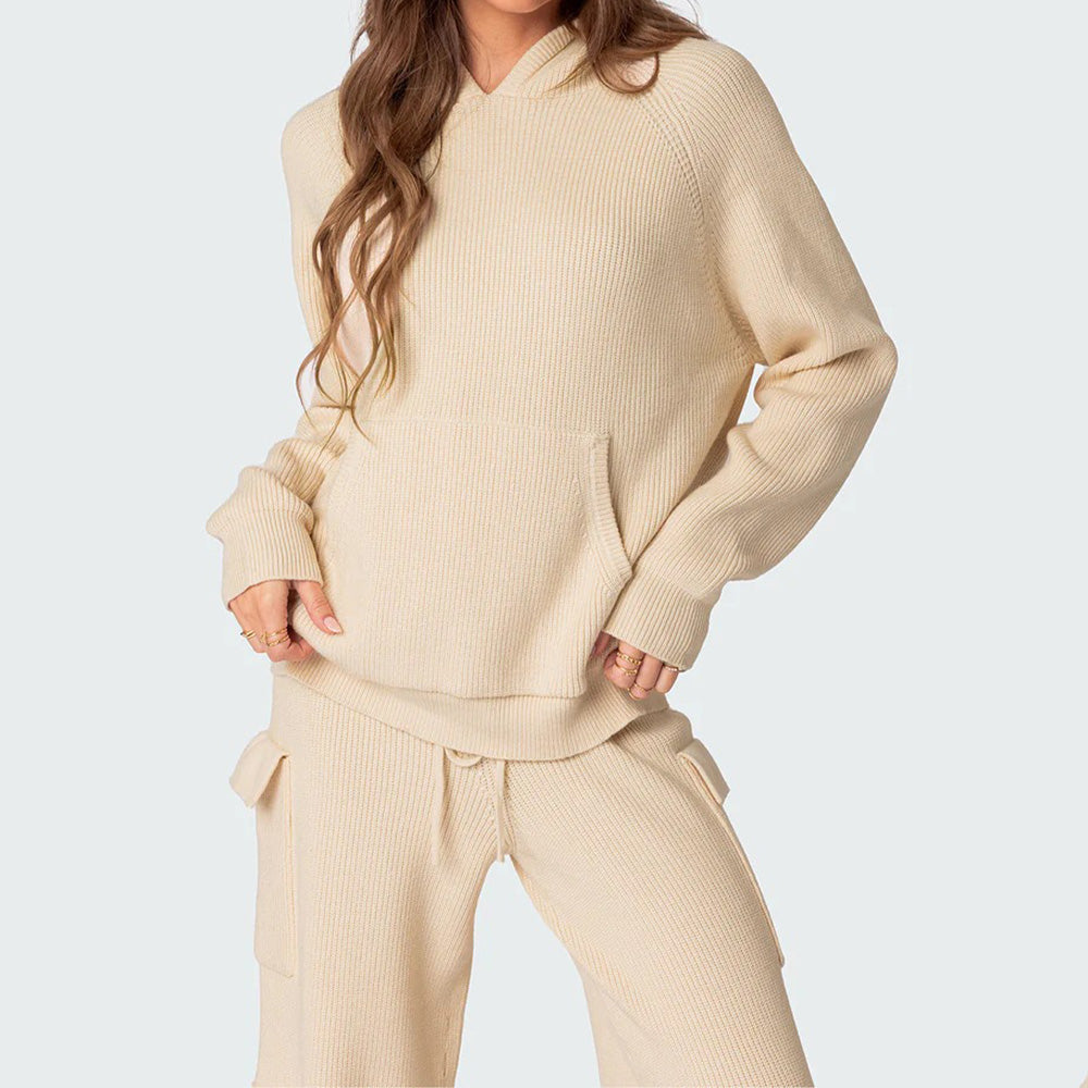 Corina | Stijlvolle trui met capuchon tweedelige set