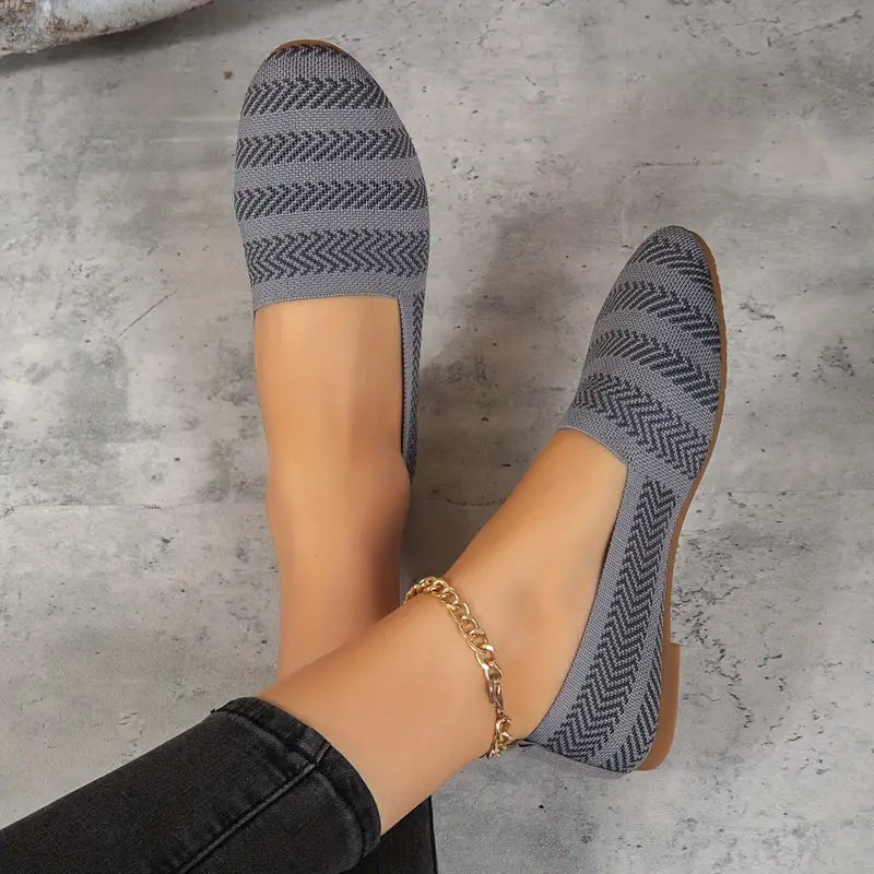 Balletflats van zacht breigoed