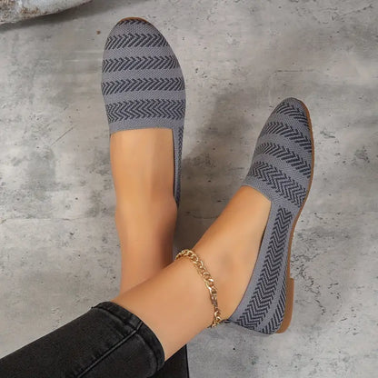 Balletflats van zacht breigoed