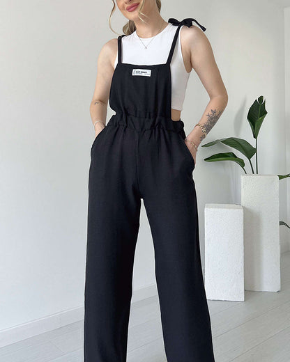 Zuri | Casual all-match jumpsuit met vetersluiting