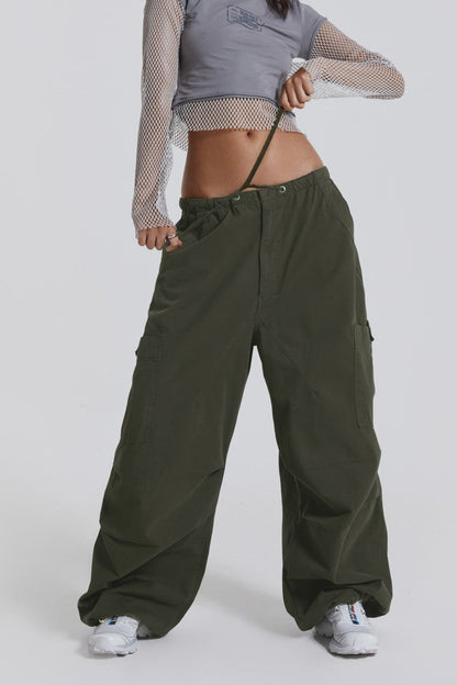 Sita | Streetwear-stijl parachute cargo broek