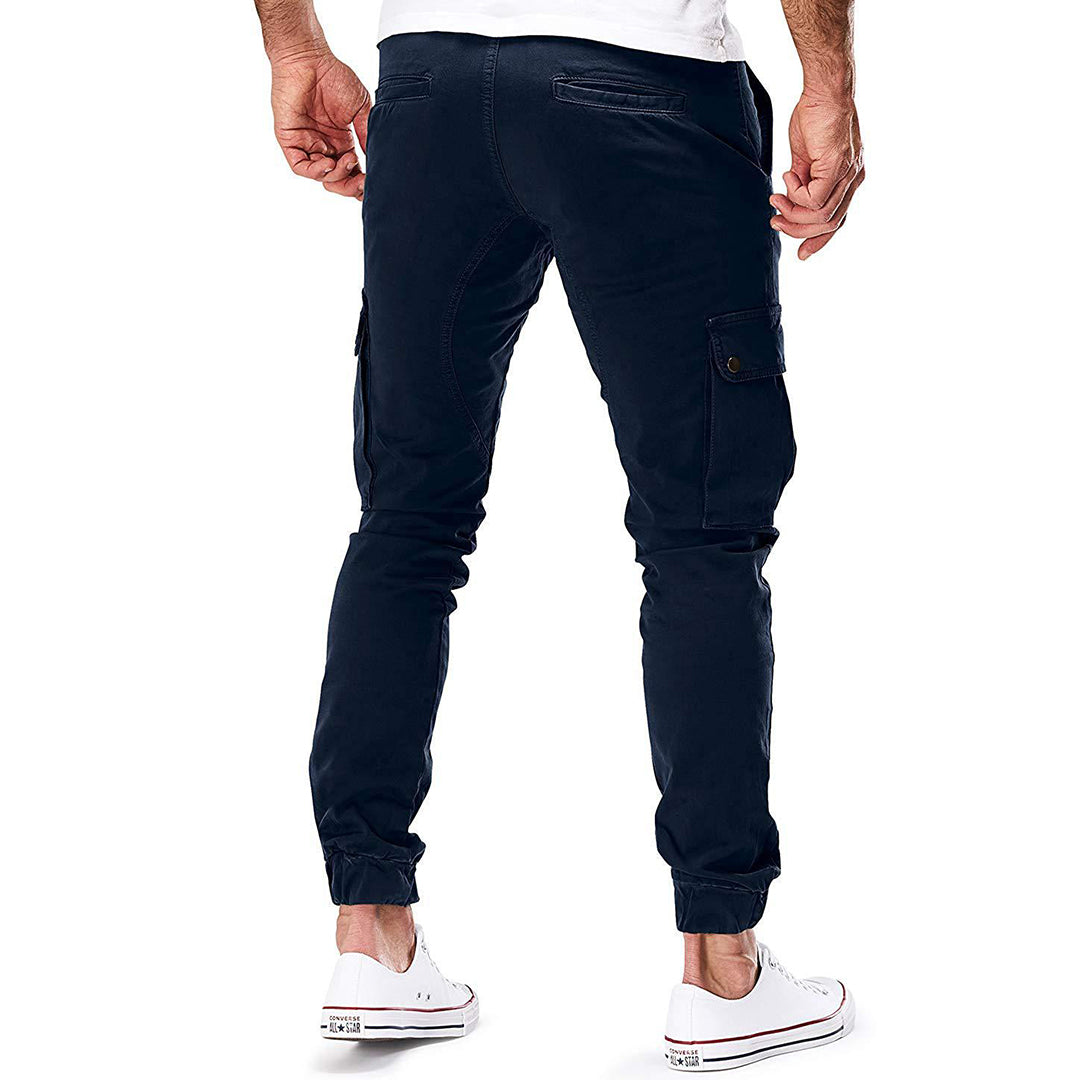 Pedro | Tijdloze slim fit cargo broek met meerdere zakken
