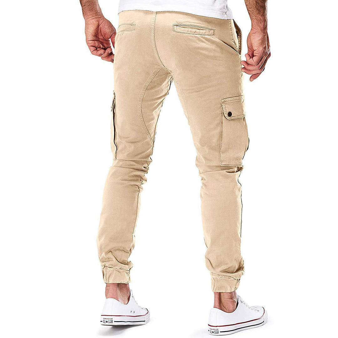 Pedro | Tijdloze slim fit cargo broek met meerdere zakken
