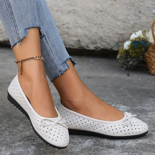 Platte schoenen met strik voor vrouwen