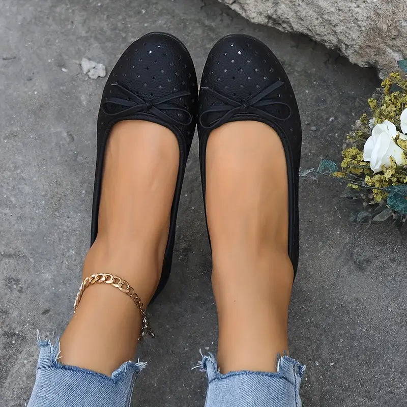 Platte schoenen met strik voor vrouwen