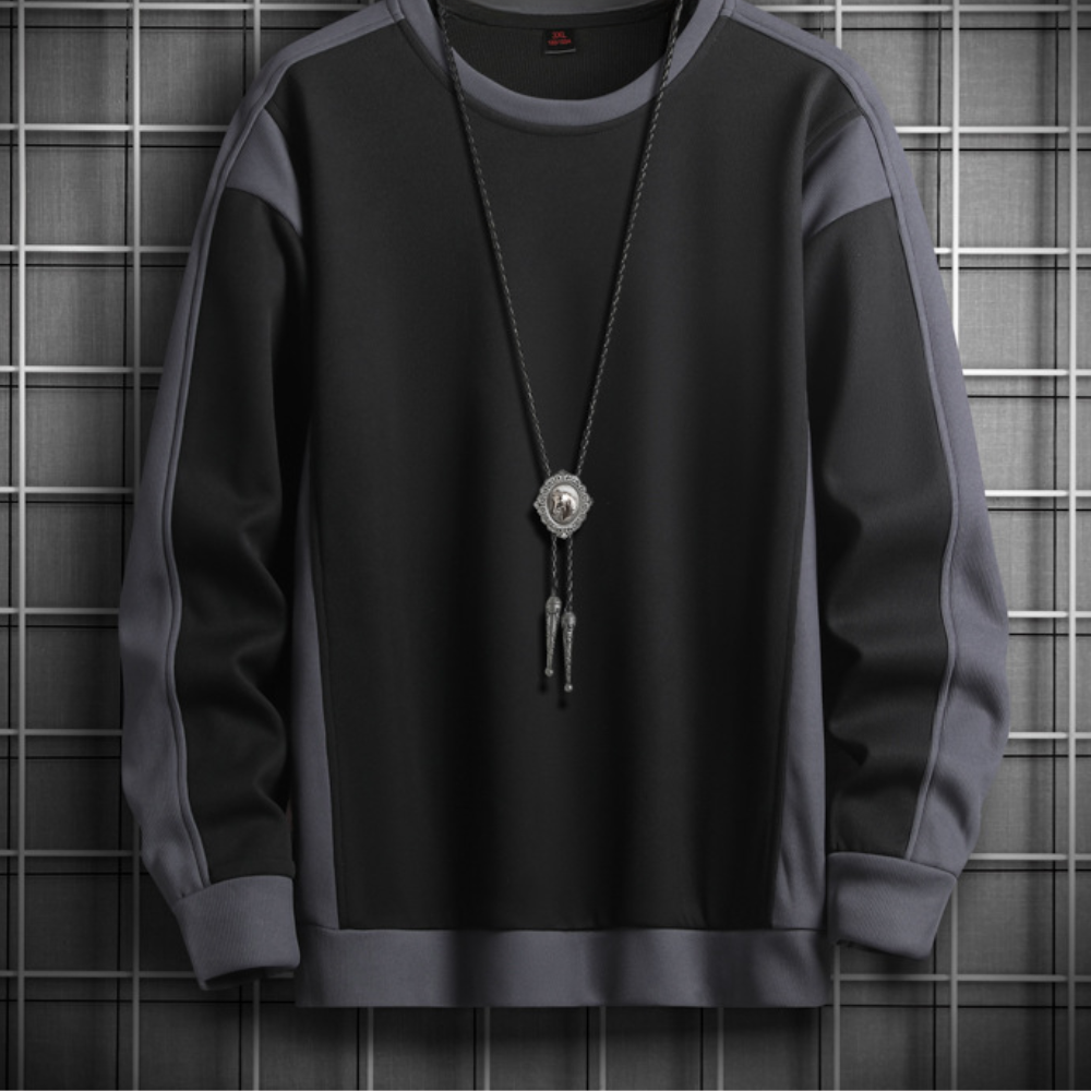 Jesper | Sportief sweatshirt met kleurcontrast voor mannen