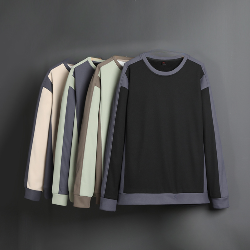 Jesper | Sportief sweatshirt met kleurcontrast voor mannen