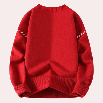 Braulio | Stijlvolle winterwarme fleece trui met stikseldetails voor heren