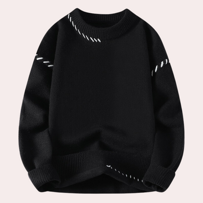 Braulio | Stijlvolle winterwarme fleece trui met stikseldetails voor heren