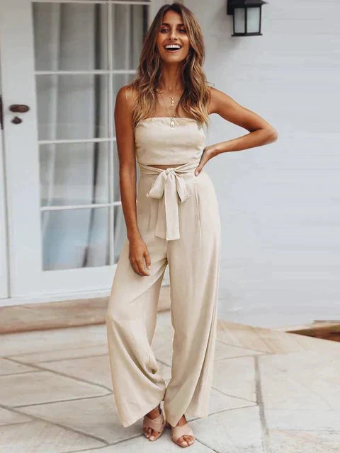 Adeline - Elegante strapless jumpsuit