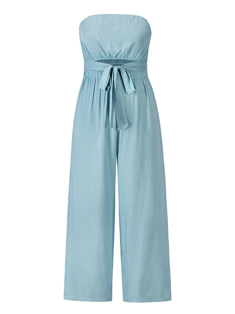 Adeline - Elegante strapless jumpsuit
