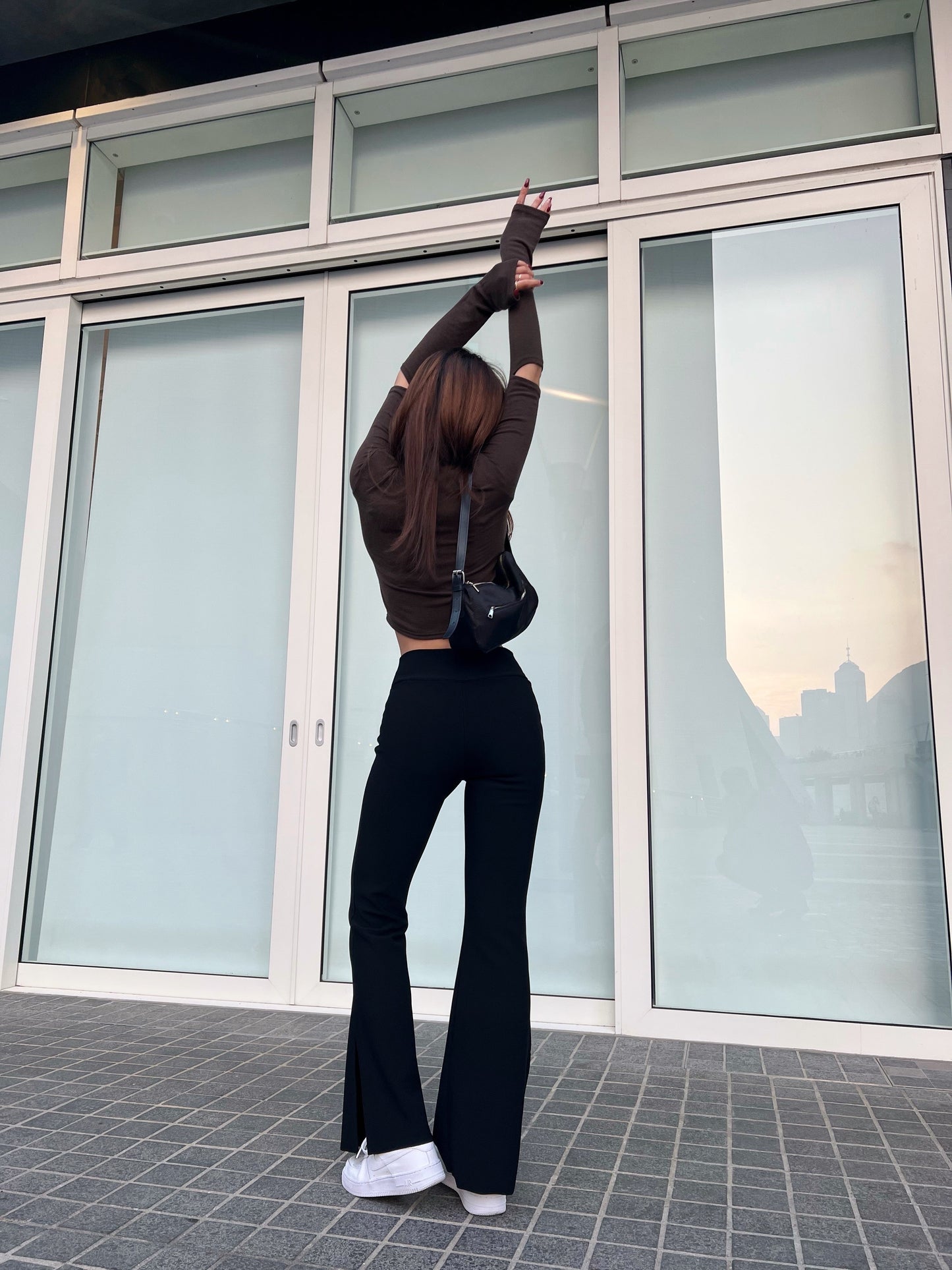 Samah | Slanke broek met split