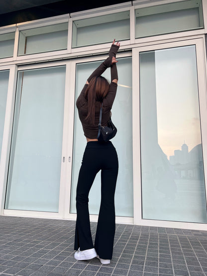 Samah | Slanke broek met split