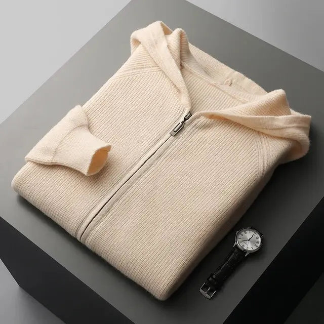 CASHMERE ZIPPED HOODIE