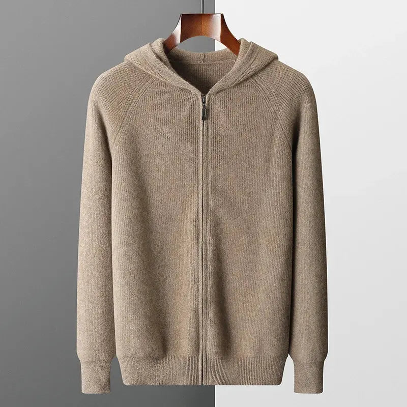 CASHMERE ZIPPED HOODIE