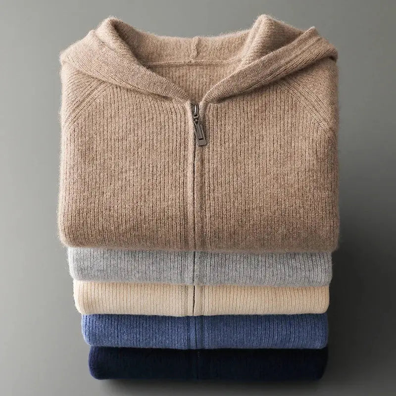 CASHMERE ZIPPED HOODIE