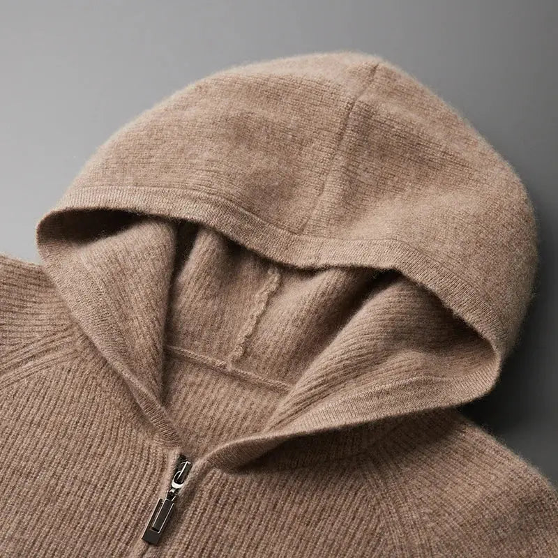 CASHMERE ZIPPED HOODIE