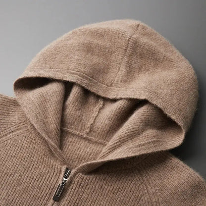 CASHMERE ZIPPED HOODIE