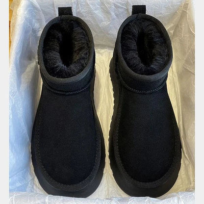 StrideSole | Klassieke pluche trendy plateaulaarzen