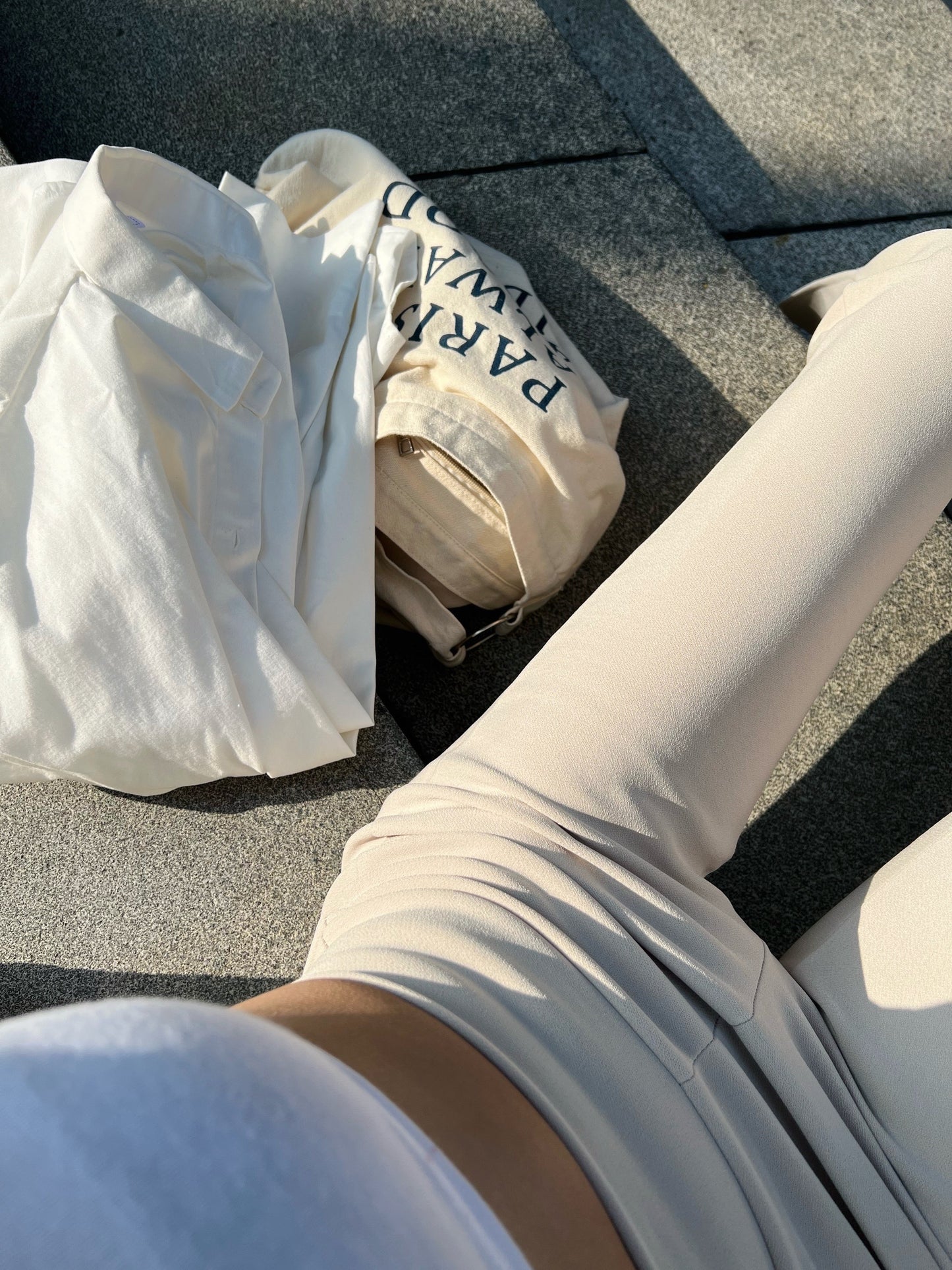 Samah | Slanke broek met split