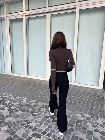 Samah | Slanke broek met split