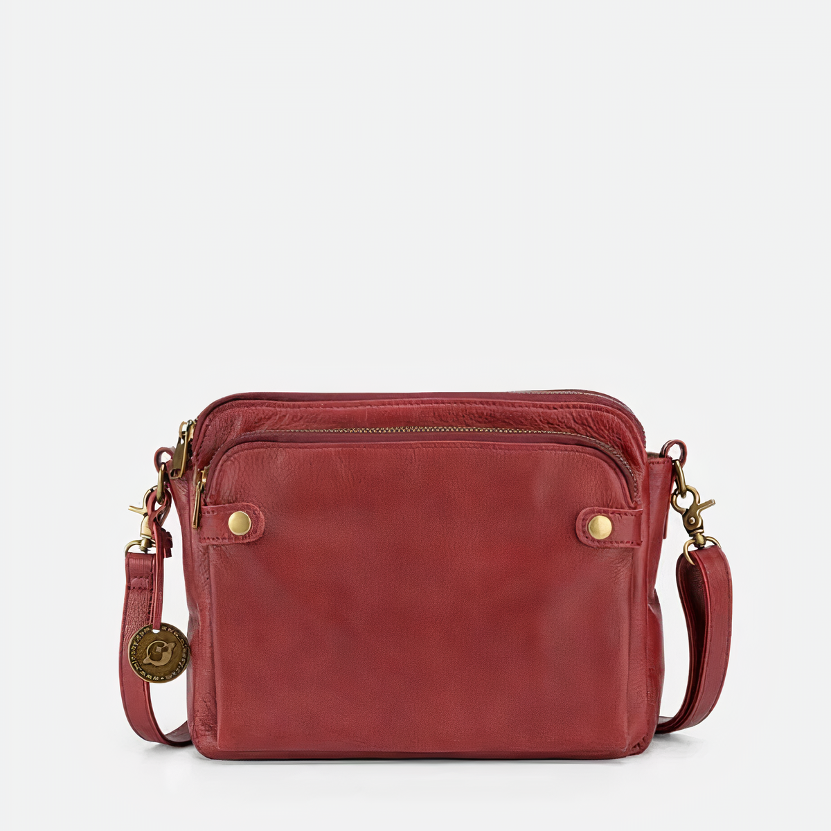 Laila - Drielaagse leren crossbodytas