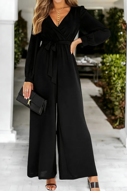 Stacy | Elegante teruggesneden jumpsuit met wijde pijpen