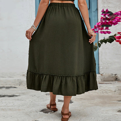 Boho maxi rok met ruches - Sara