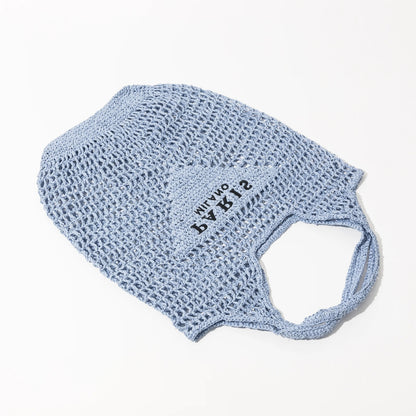 Zinnia Bag - Stro gehaakte draagtas