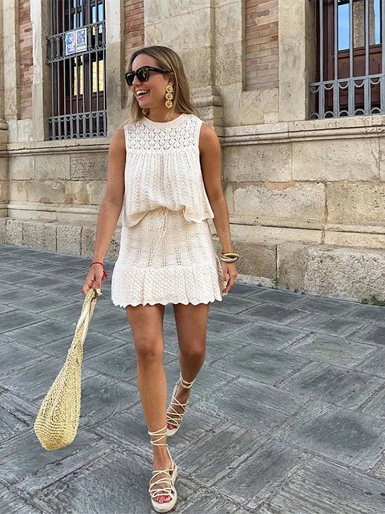 Amari - Katoen gehaakt tweedelig setje