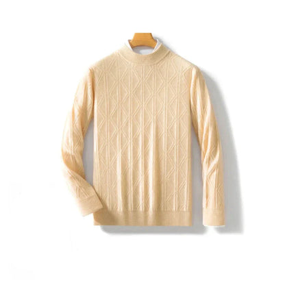 Josue | Klassieke business heren trui met halve col