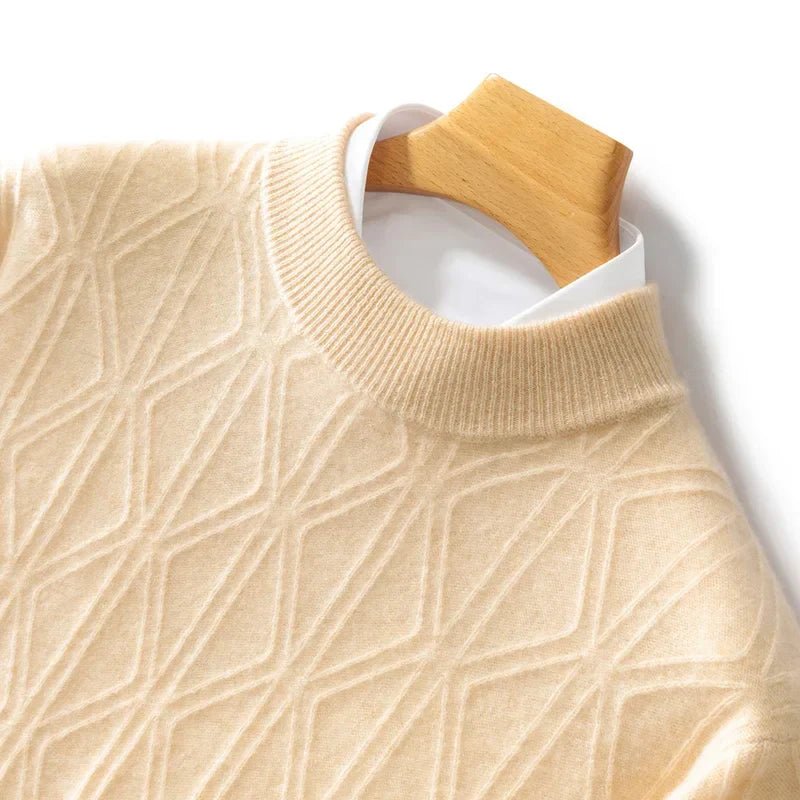 Josue | Klassieke business heren trui met halve col