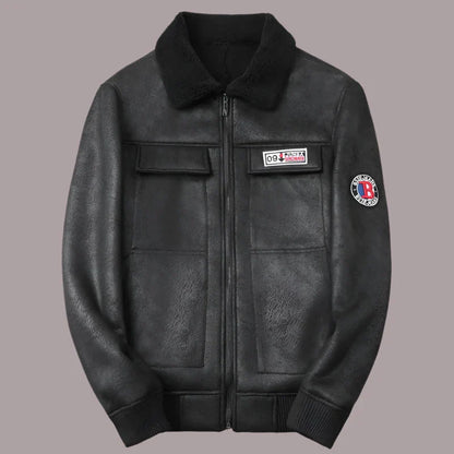 Ryu | Klassiek bomberjack met fleece kraag en voering