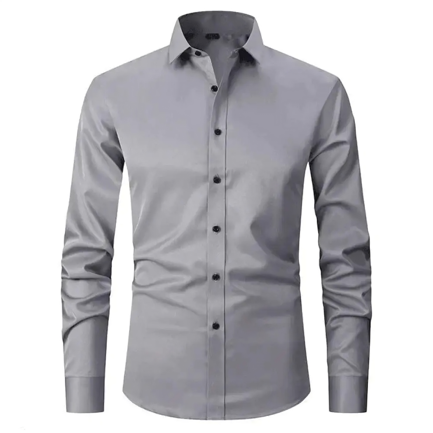 John - Luxe elastisch shirt met lange mouwen